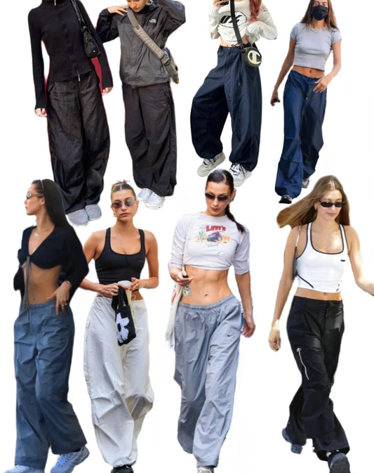 Parachute Pants, the Core of the Y2K Fashion Aesthetic, Easy to Style in Different Ways
