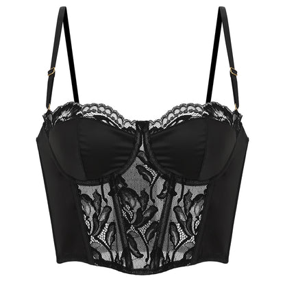 Secret d'Amour Bralette Silky Mesh Corset Top