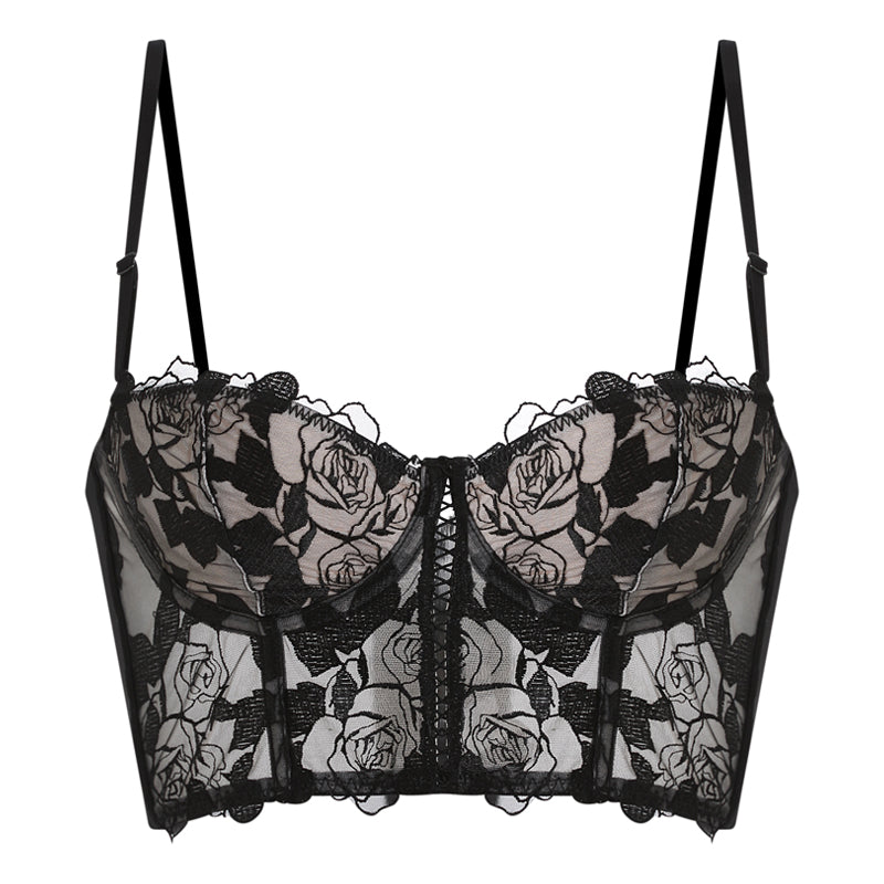 Secret d'Amour Miss Rose Lace Mesh Corset Top